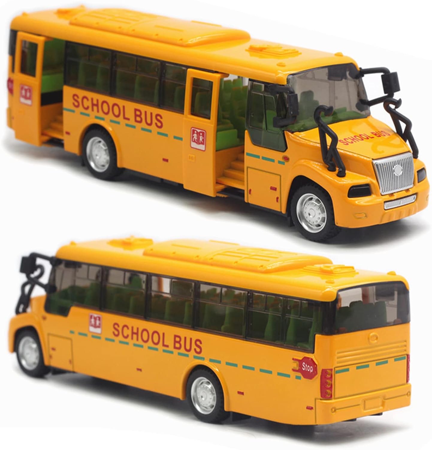 Best Crelloci School Bus Toys, Special Yellow Toy Buses, Innovative Pull Back Di...