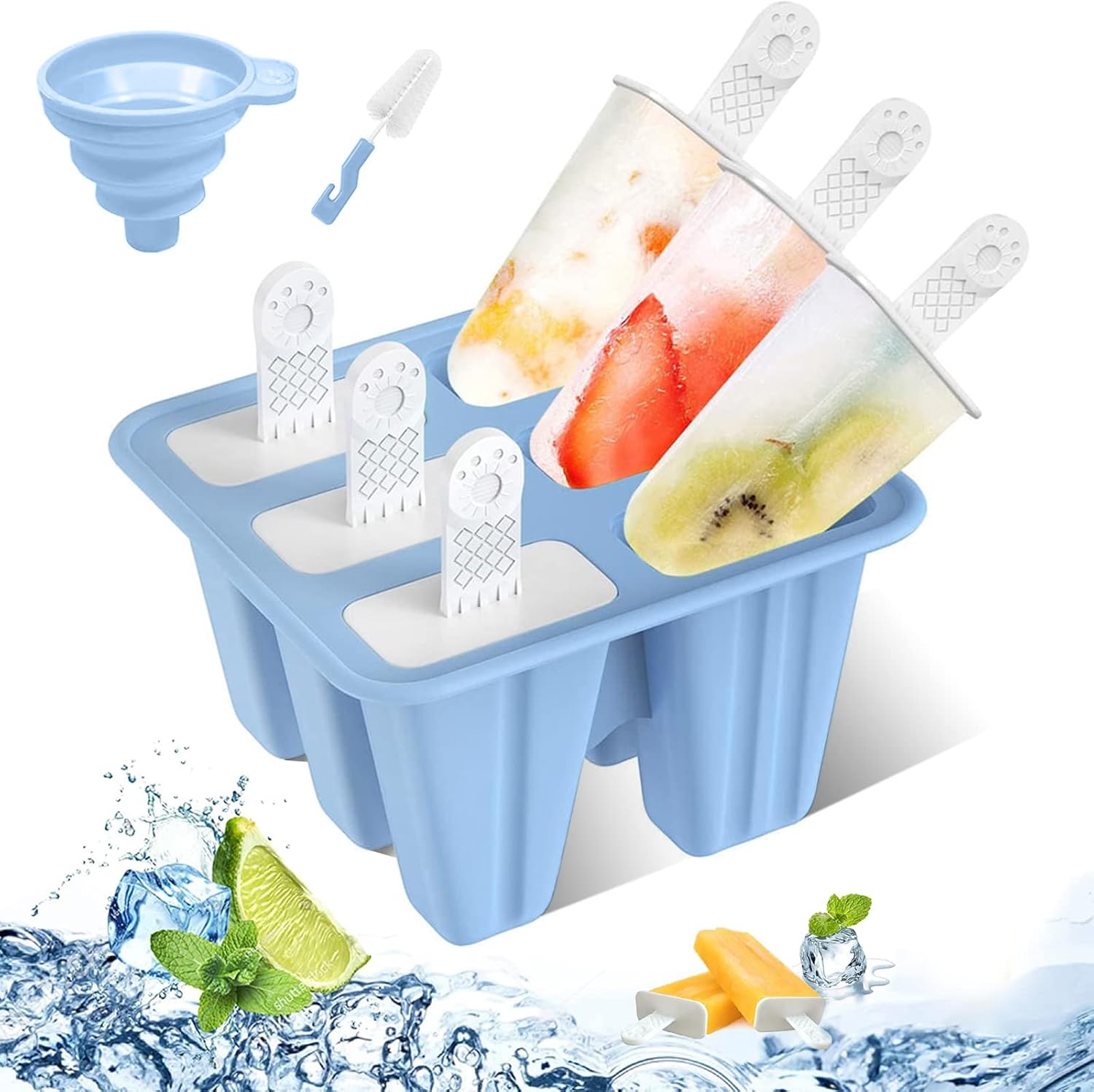 Best OPAHUTER Silicone Popsicle Moulds, Special Reusable Silicone Ice Pop Molds...