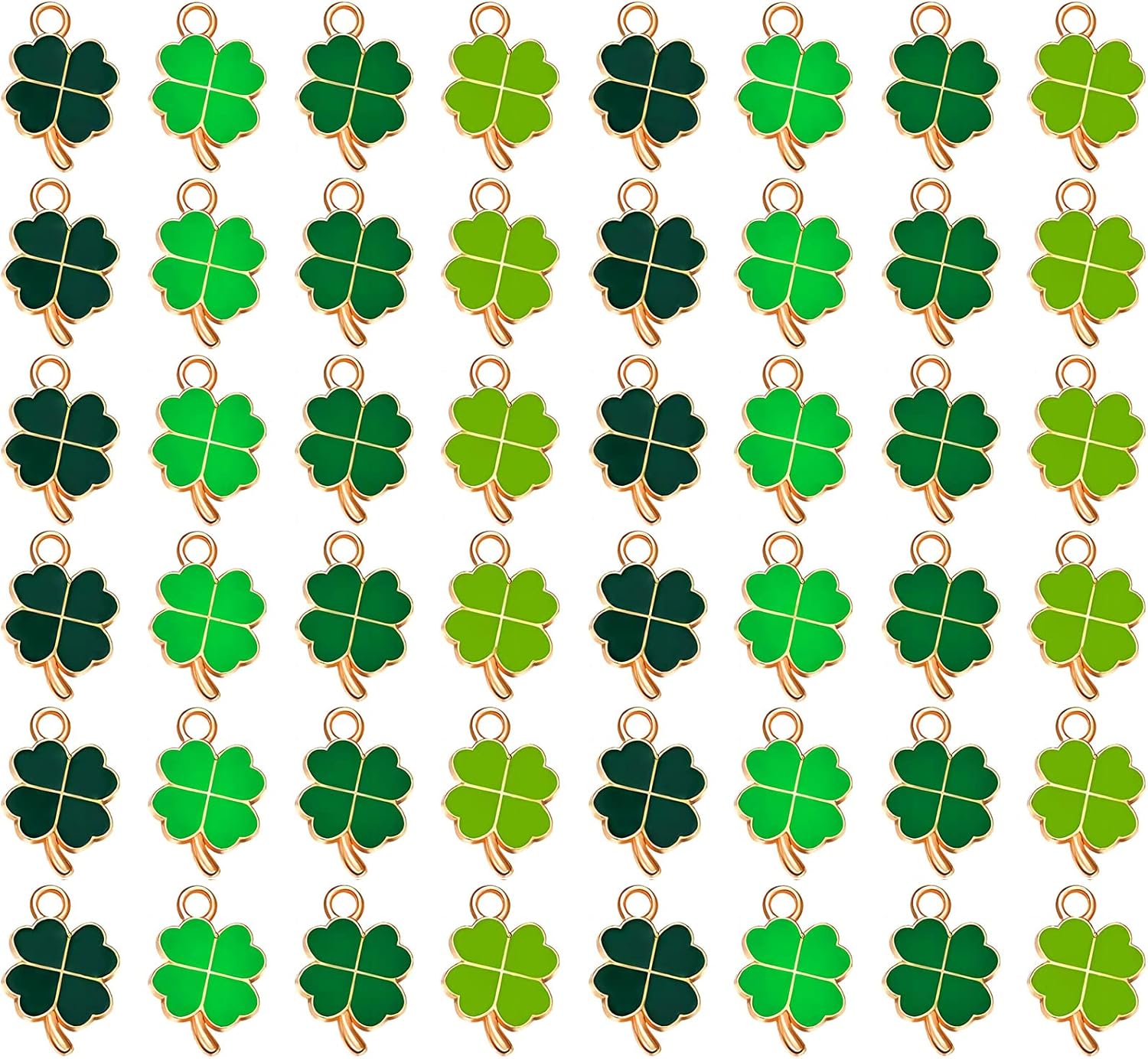 Best Bailinks 48 PCS Four Leaf Pendant, Special Lucky Charms Four Leaf Clover Me...