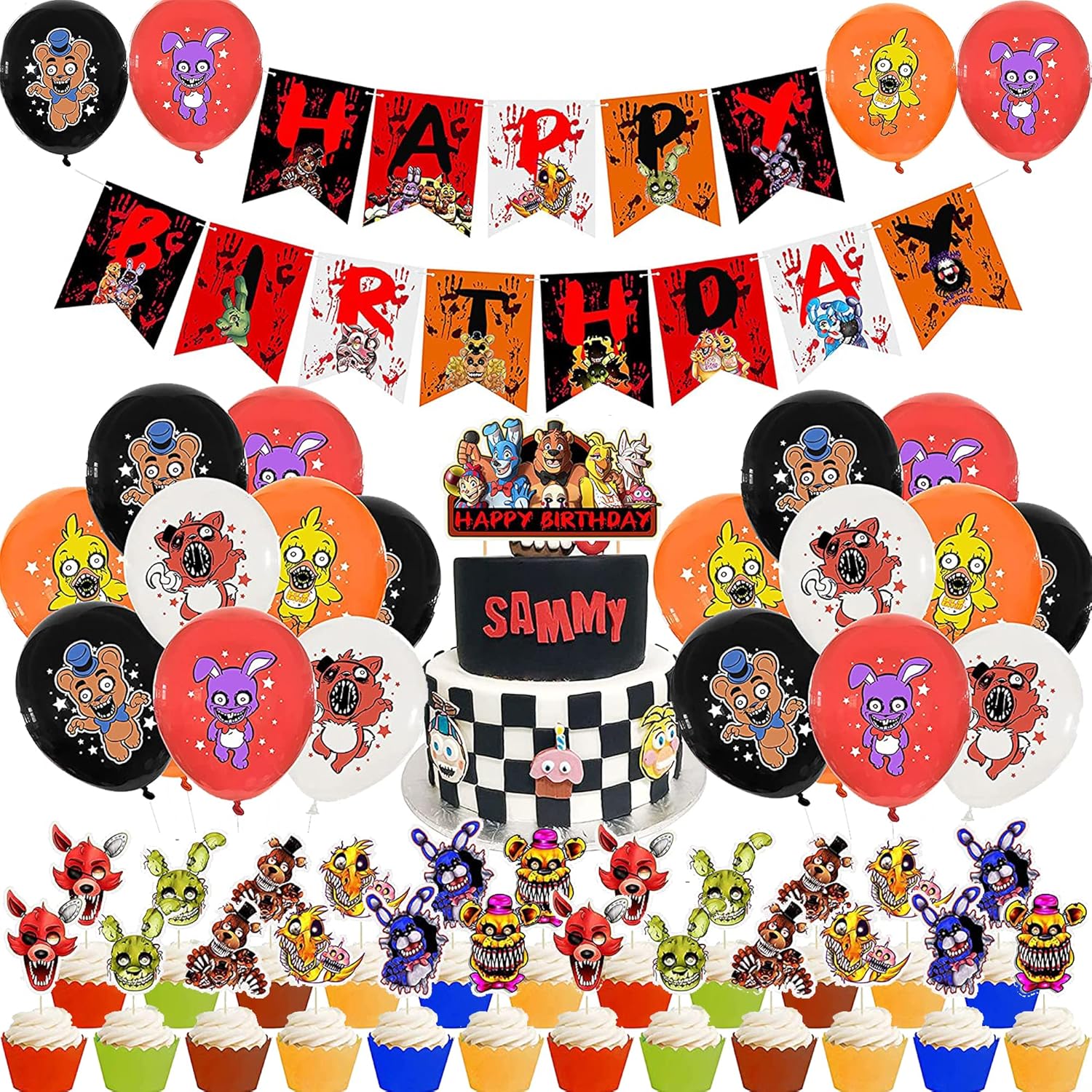 Special rosepartyh Five Nights at Freddys Birthday Decorations, Unique Party Dec...