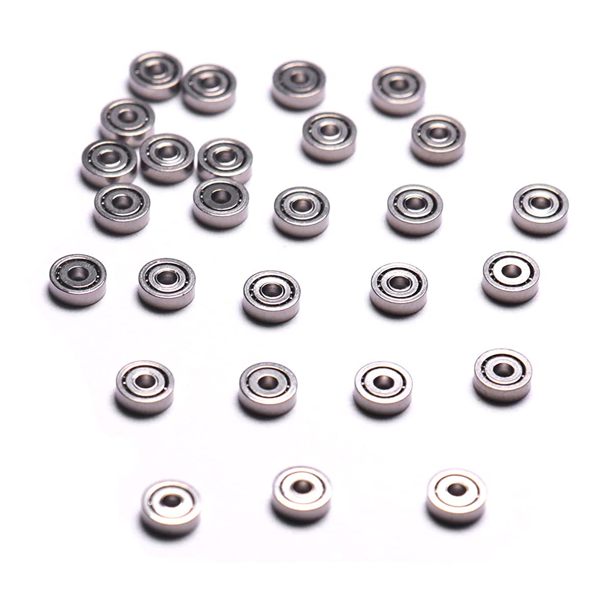 Best Atoplee 100pcs Miniature Bearings, Special Metal Shield Ball Bearings Wheel...