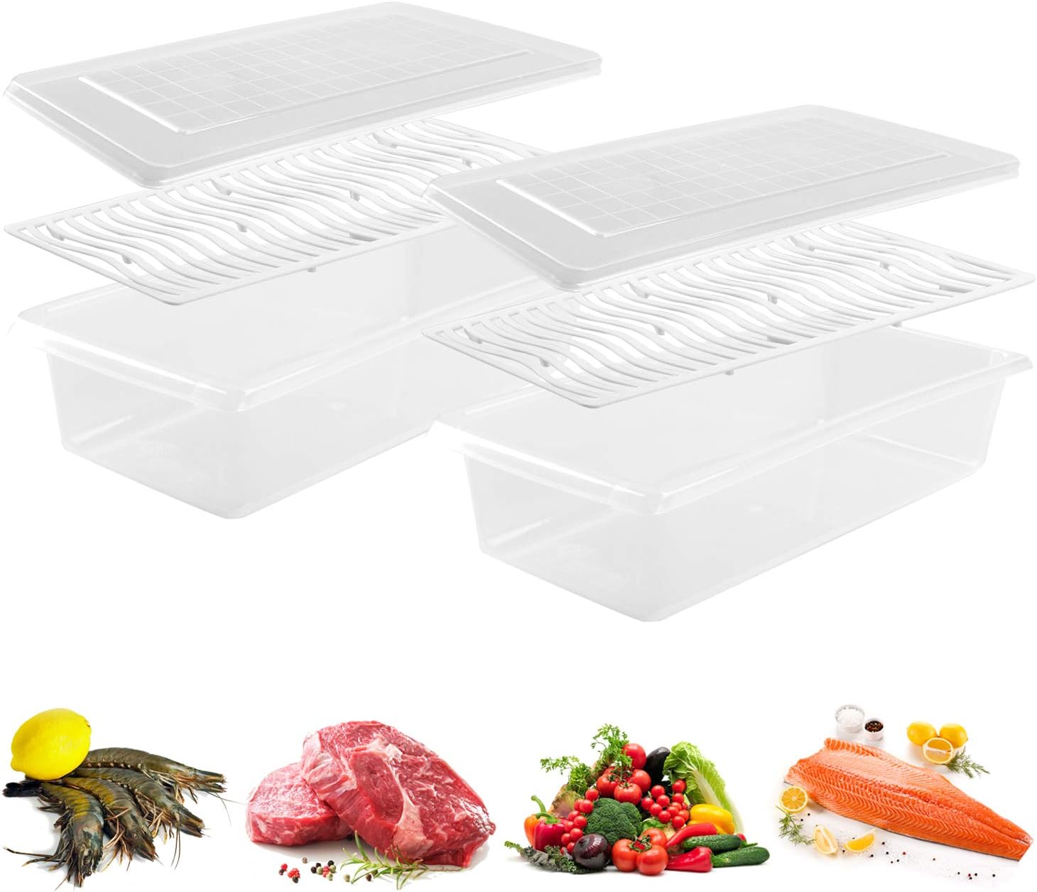 Best JRing Fridge Storage Containers, Special Kitchen Cupboard Storage Organizer...