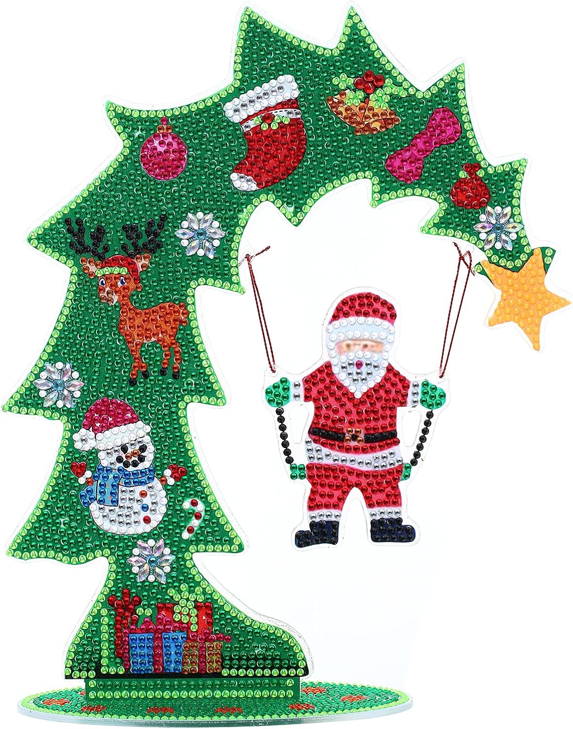 Best YEESAM ART Xmas Tree and Santa Claus Tabletop Diamond Art Kits, Special Cry...