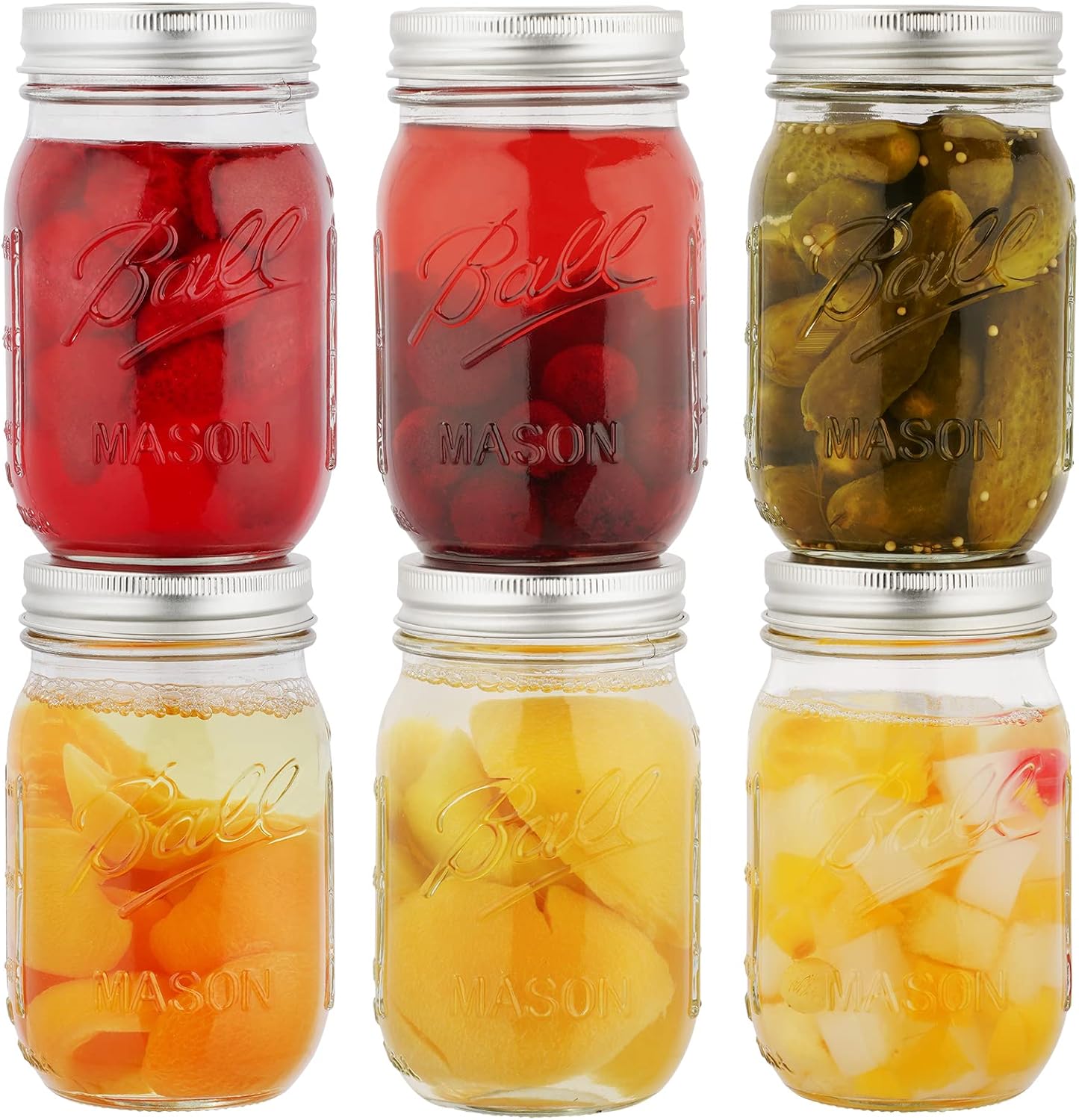 Best Gunolye Glass Mason Jar, Special Canning Jars with Lids, Unique Pickle Jars...