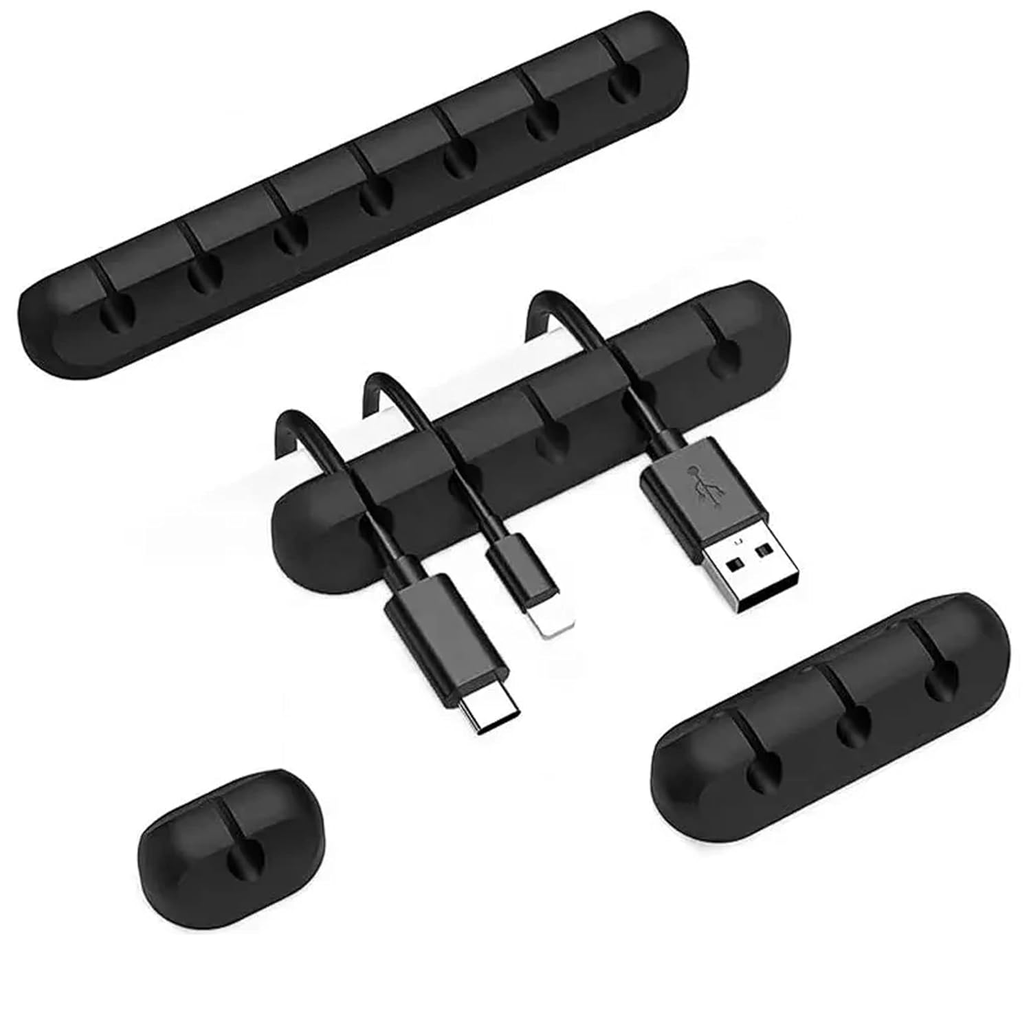 Cable Holder Clips (4 Pack) | Self-Adhesive Silico...