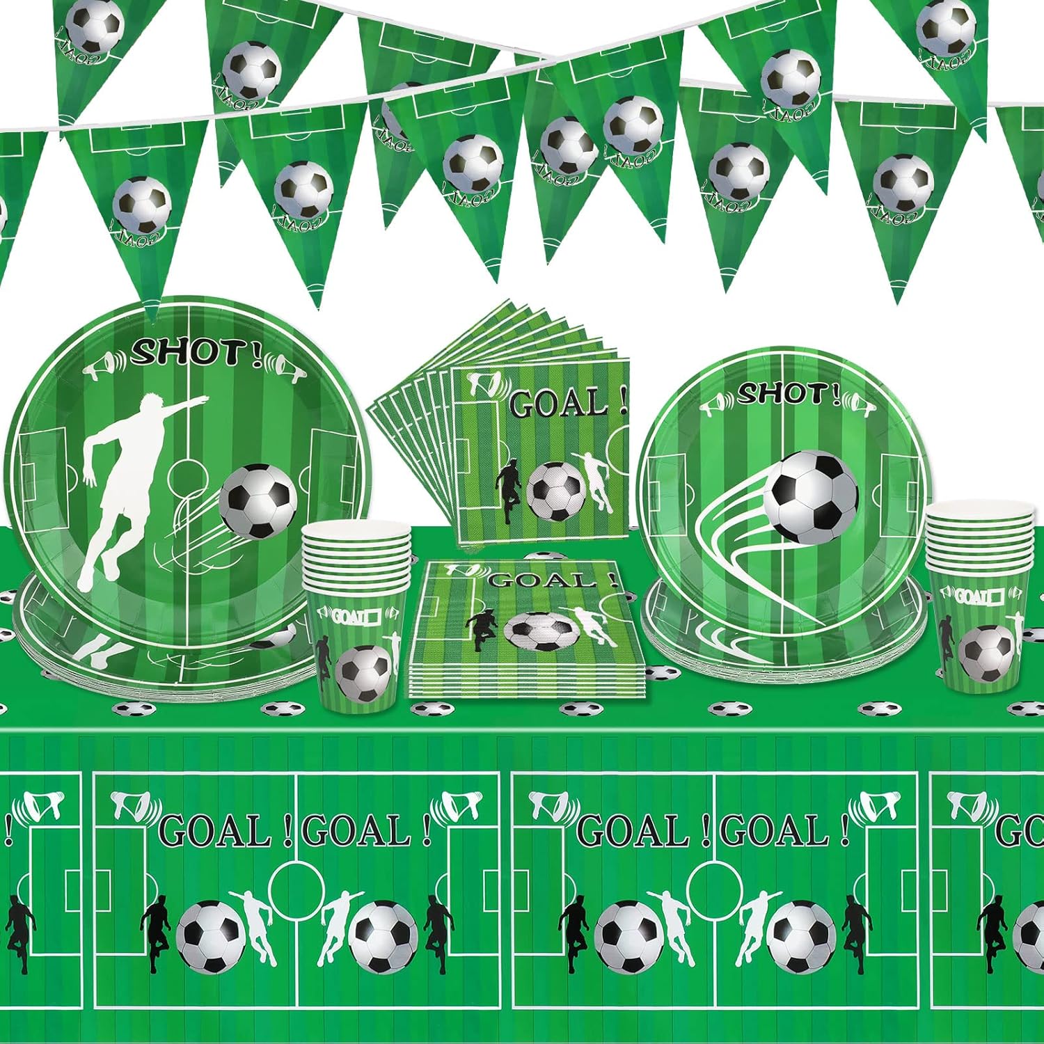 Best PHOGARY Football Party Decorations, High-Quality Tableware Set for 16 Guest...