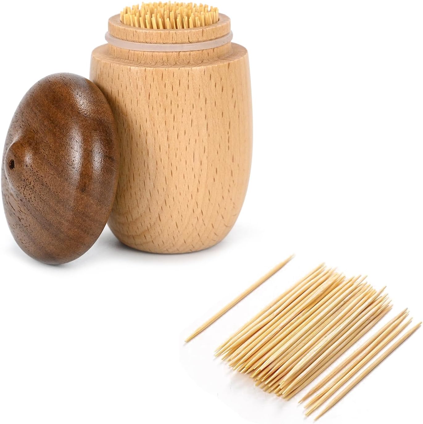 Best LUUFAN Wooden Toothpick Holder, Special Toothpick Dispenser Container for H...