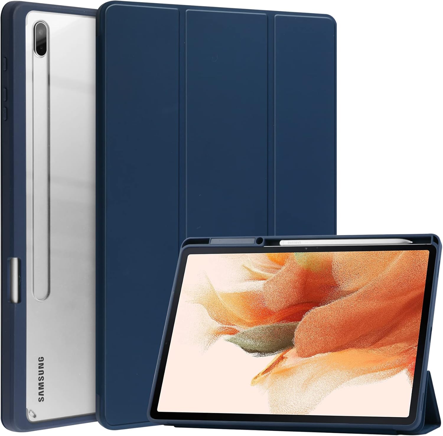 VOVIPO Hybrid Slim Stand Case for Samsung Galaxy Tab S8 Plus / S7 FE / S7 Plus 1...