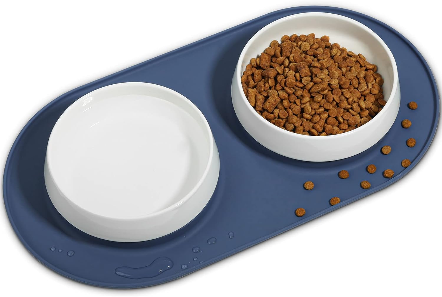Best ComSaf Big Ceramic Dog Bowl Set, Special Wide Mouth Dog Feeding Bowl with S...