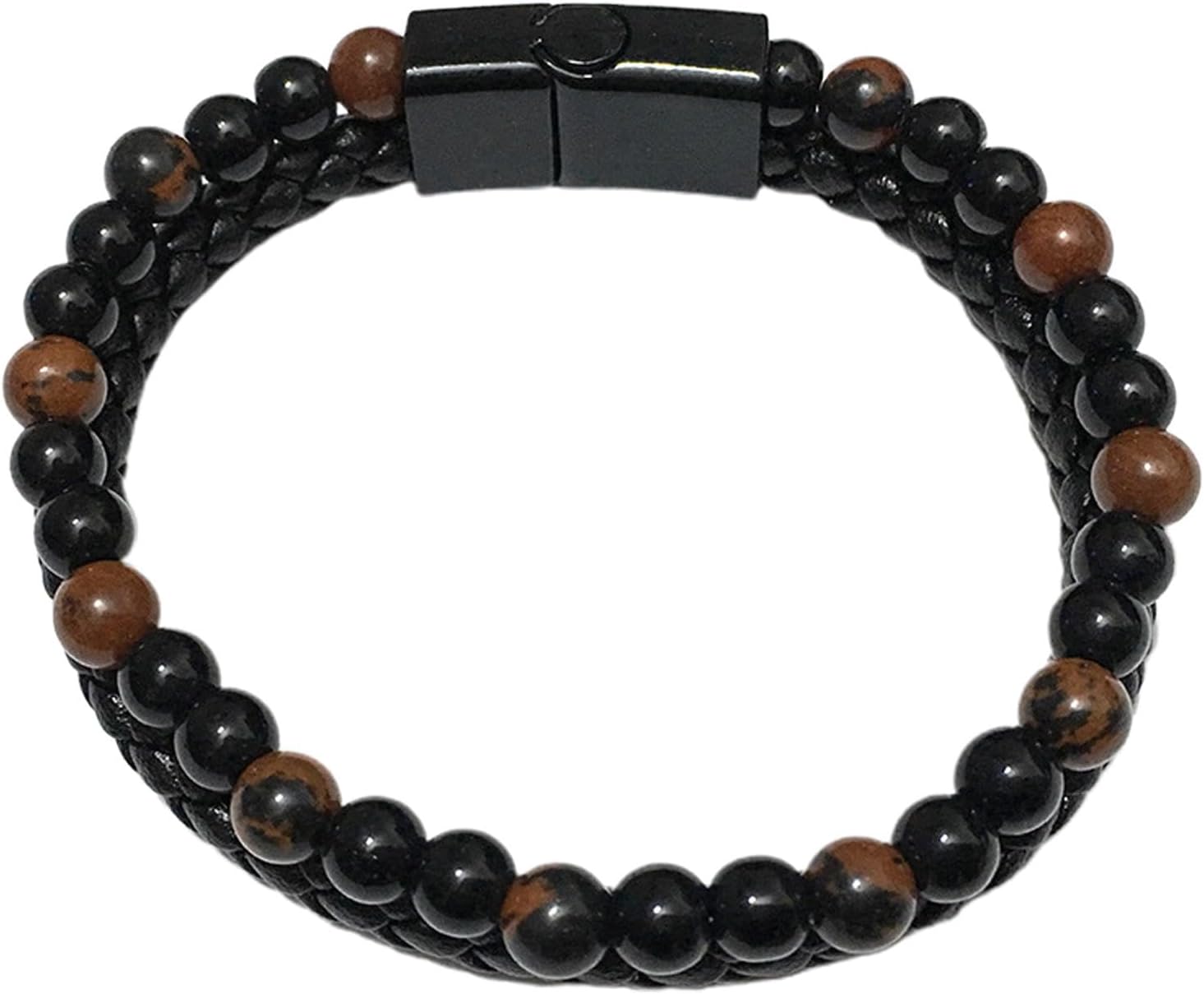 Jiakalamo Natural Stone Healing Accessories Smooth Comfortable Beaded Bracelet,B...