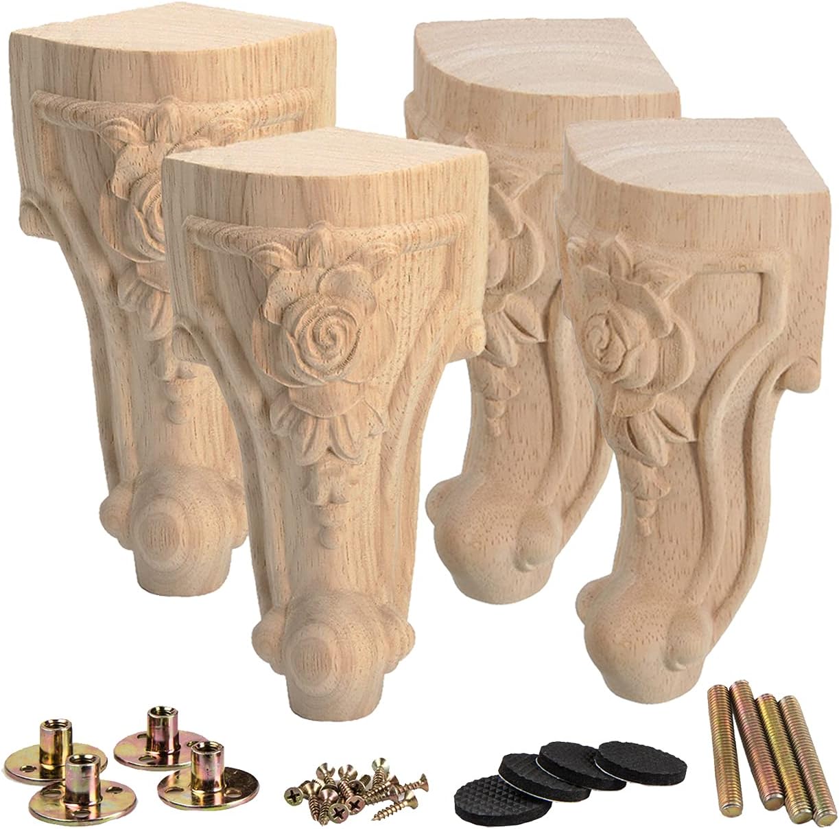 Best La Vane Wooden Furniture Legs, Special European Style Solid Wood Carving, H...