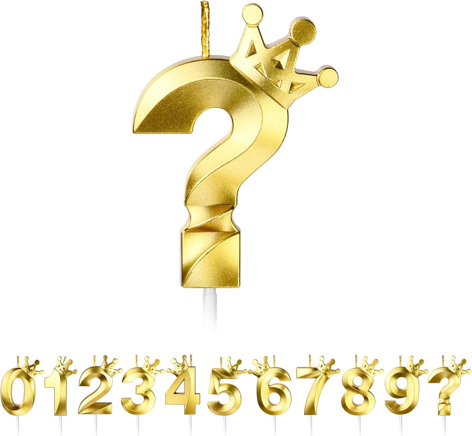 Best URAQT Number Candles, Gold Glitter Birthday Cake Candles for Kids and Adult...