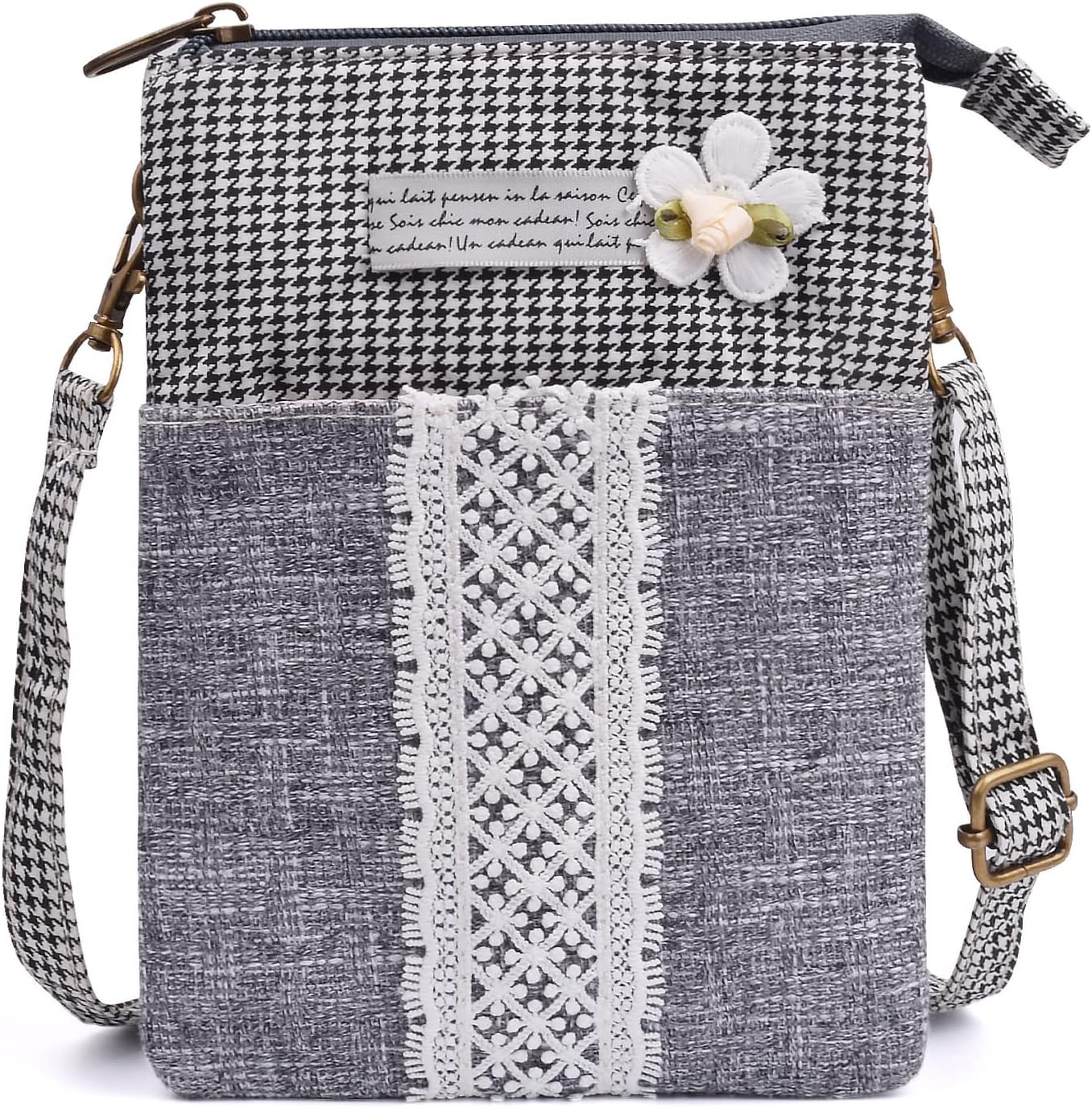 Best LassZone Small Crossbody Bag, Special Canvas Mobile Phone Bag for Women, St...