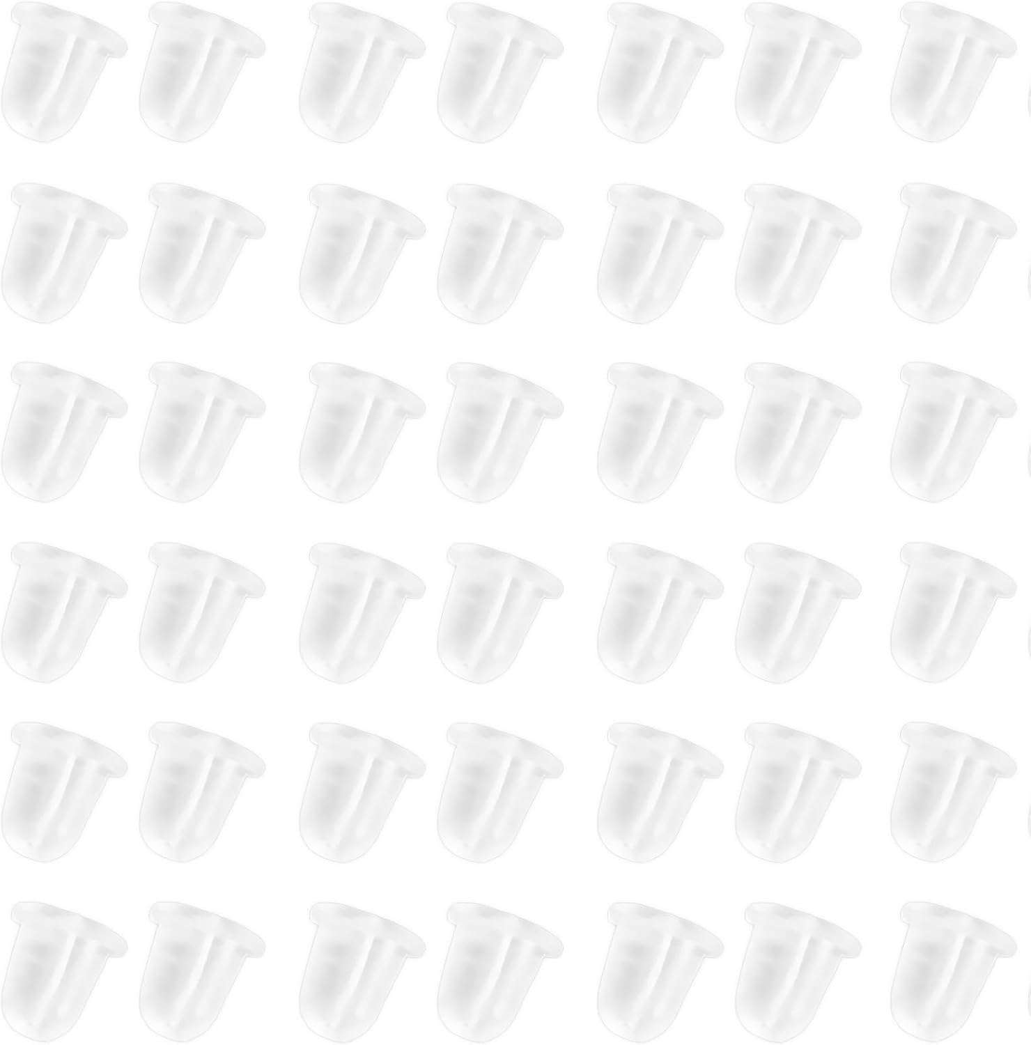 Best DALAETUS 600 Pcs Earring Back Set, Special Clear Soft Silicone Bullet Earri...