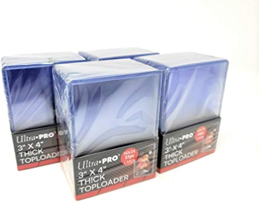 Best Ultra Pro 4 Top Loaders, Special 55pt Top Loaders for 25 Pack (100 Total),...