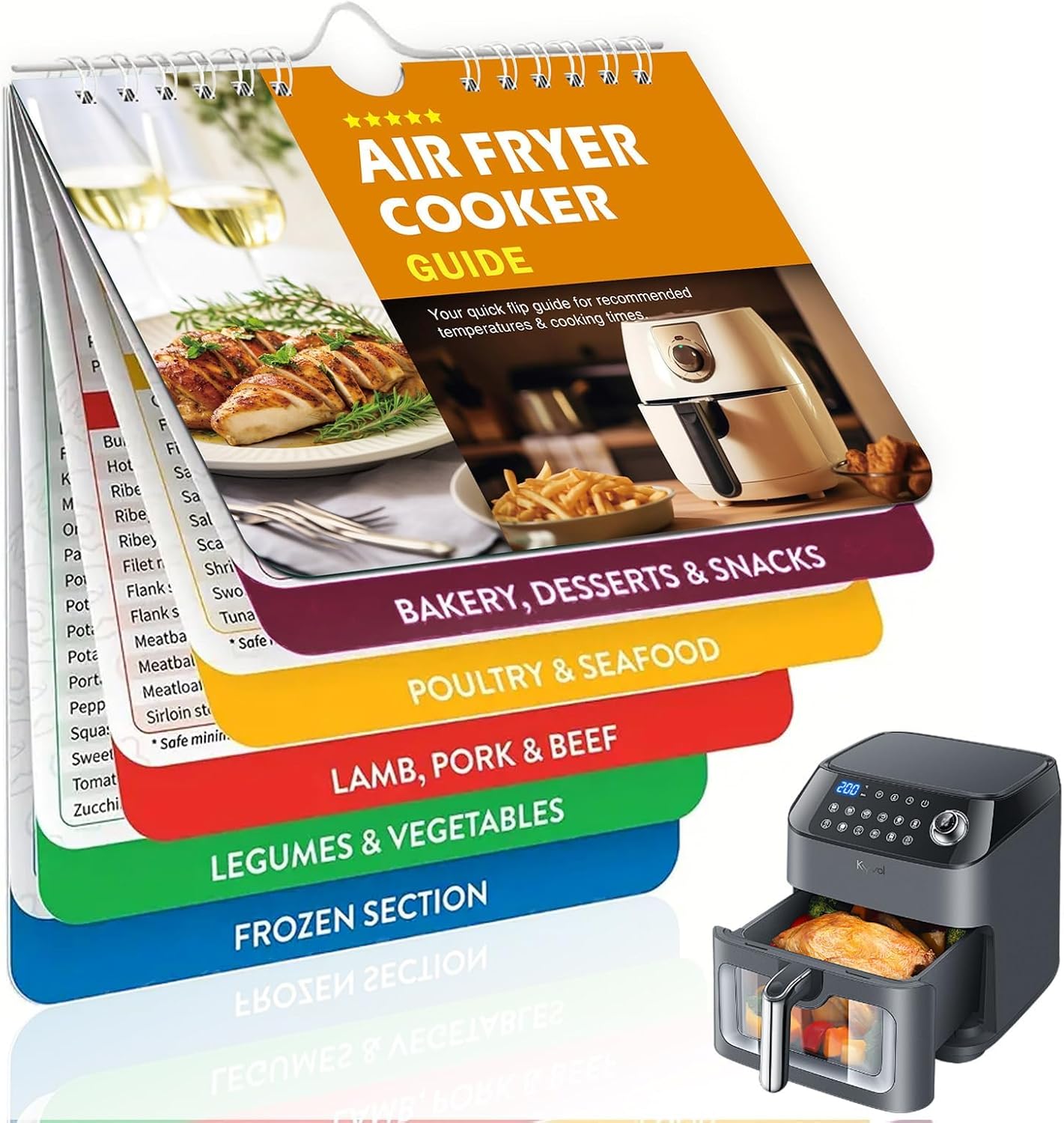 Best GoltMelt Air Fryer, High-Quality Magnetic Cookbook, Special Airfryer Recipe...