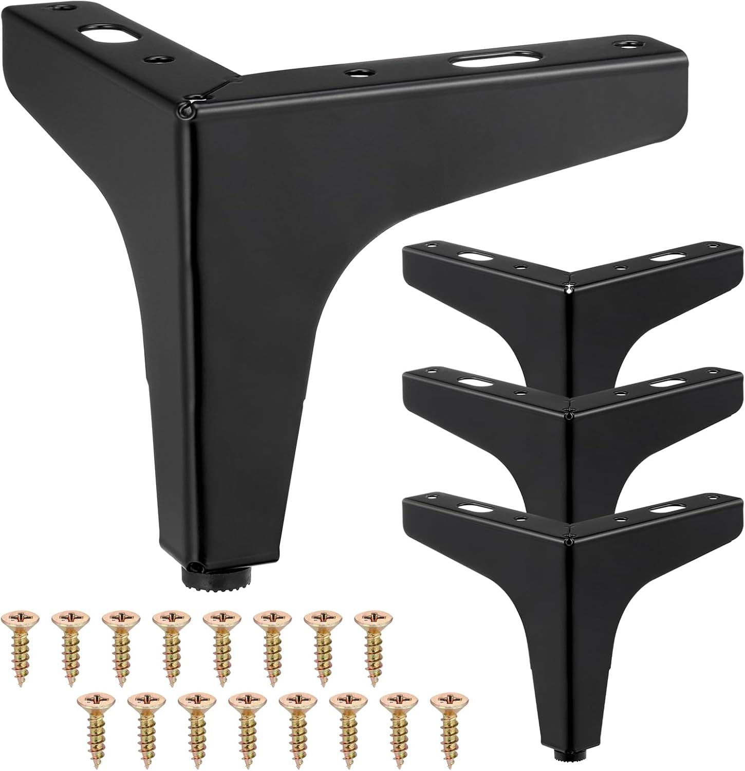 High-Quality Zocipro 4Pcs Black Furniture Legs, Special Metal Cabinet Legs for 1...