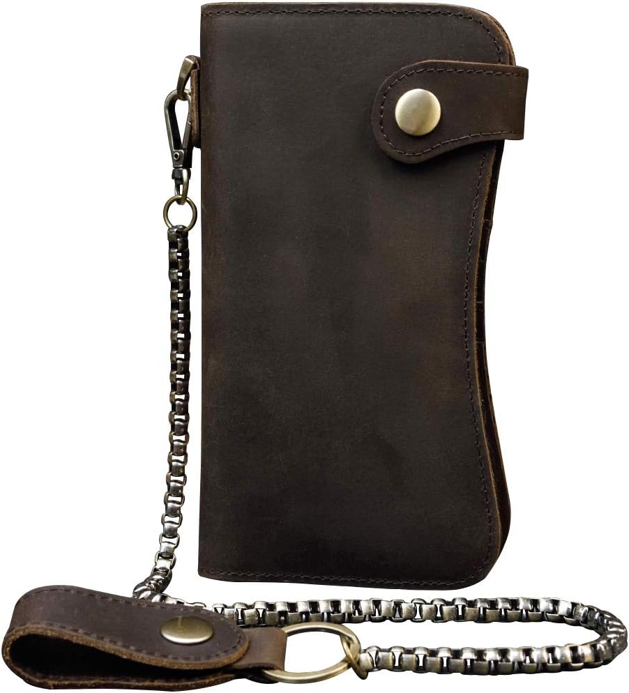 Best LUUFAN Men's Leather Long Wallet, Special Long Wallet with Zipper Pocket, I...