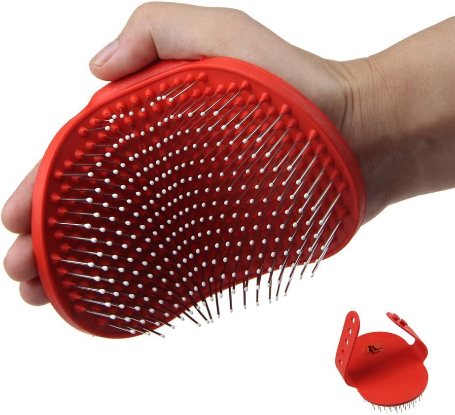 Best Emours Pet Rubber Grooming Brush, Special Grooming Massager with Adjustable...