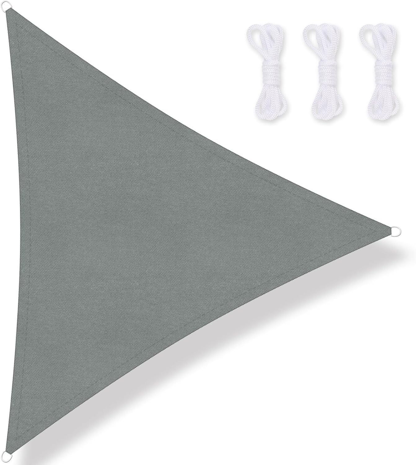Best Patio Plus Sun Shade Sail, Special Triangle Gray Canopy, High-Quality Garde...