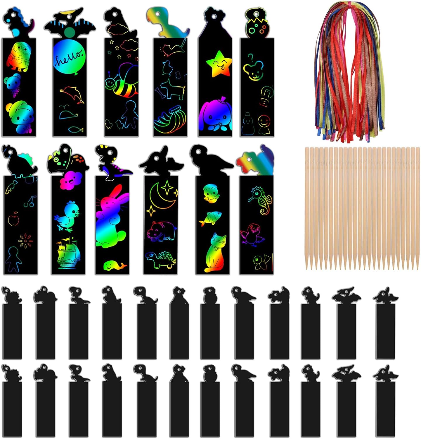 Best JIANTA Magic Rainbow Scratch Art, Special Scratch Art Bookmarks, Unique Scr...