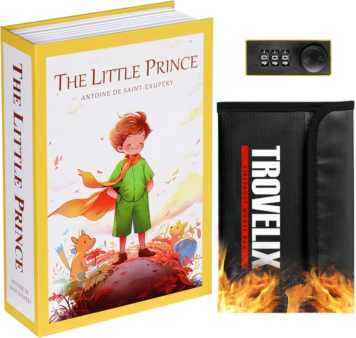Best Sekam Book Safe with Combination Lock, Special Hidden Safe with Fireproof B...