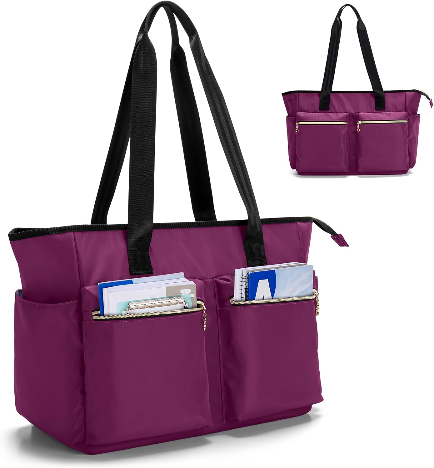 Best Damero Teacher Bag, Special Utility Tote with Compartment and Multiple Pock...
