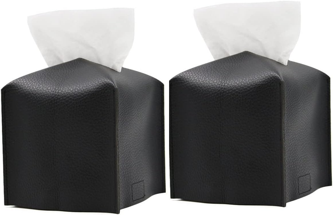 Best YdseozOA Tissue Box Cover, Special Square PU Leather Cube Napkin Dispenser,...