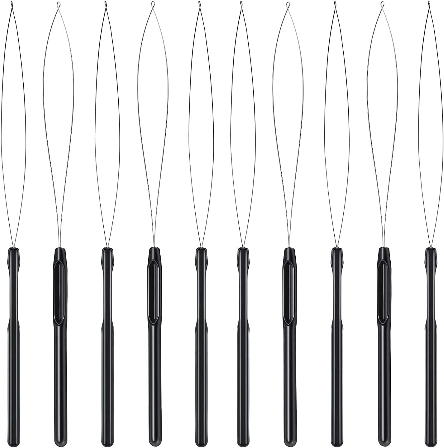 Best Hair Extension Loop Needle Threader, Special Acdokuk 10 Pcs Bead Device Too...