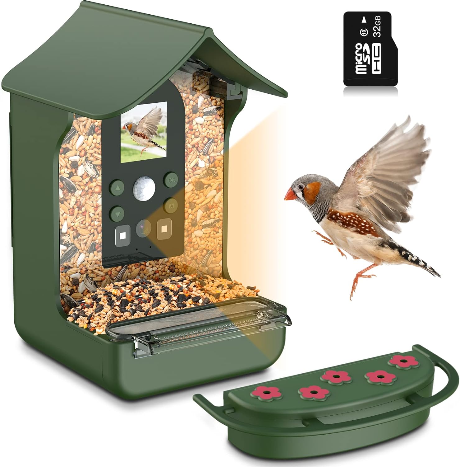 Best Cozion Smart Bird Feeder with Camera, Special Bird Feeder Camera with 1080P...