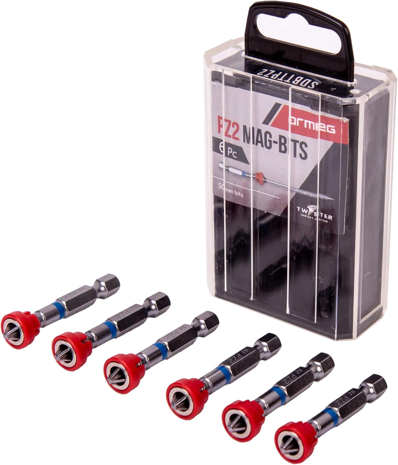 Best Armeg 6 Piece PZ2 Magnetic Collar Screwdriver Bits, Special Screwdriver Bit...