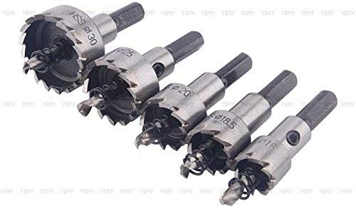 Best OriGlam Drill Bit Hole Saw Set, Special 5pcs 16-30MM HSS Cutter Tools, Inno...