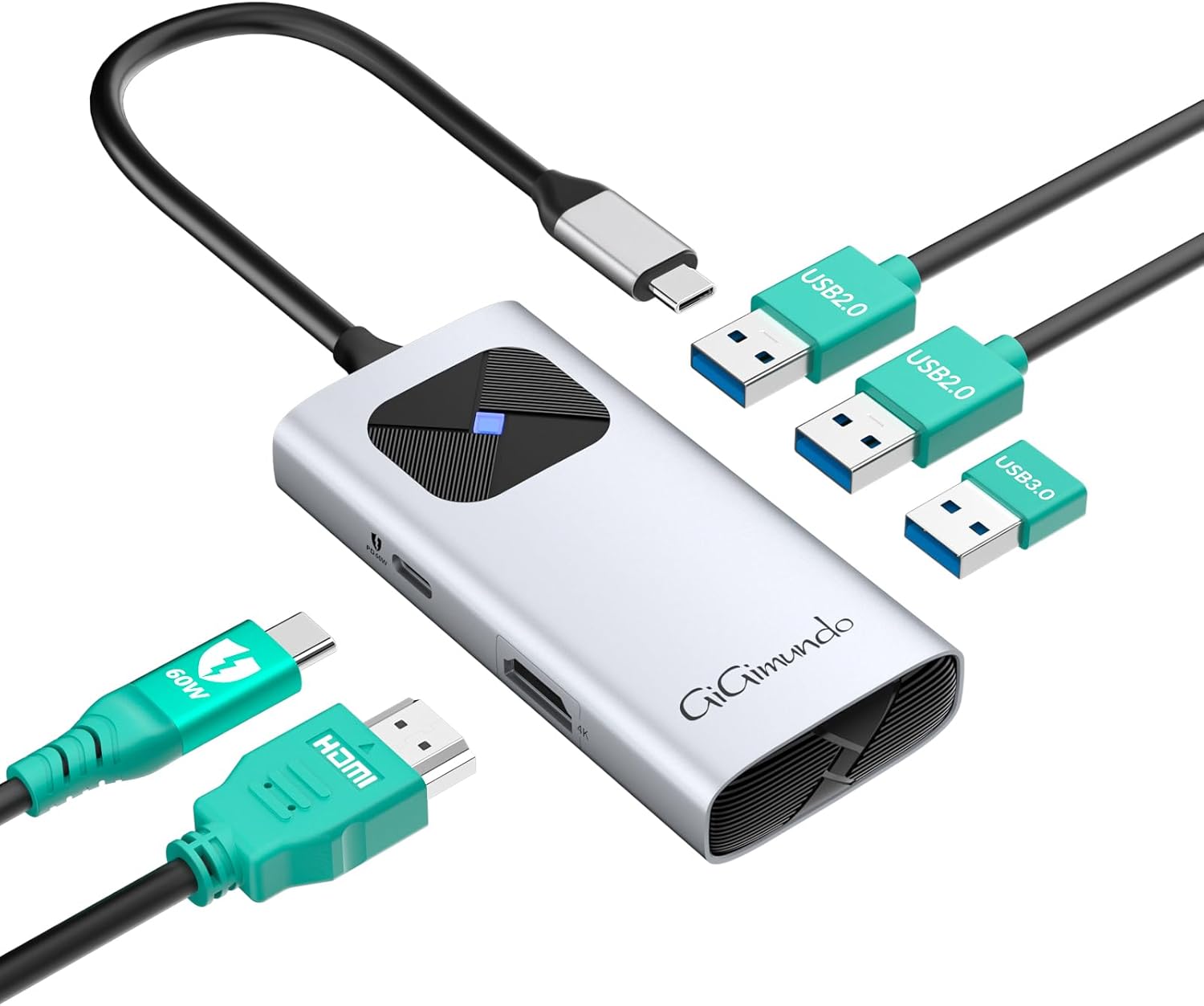 Best GiGimundo USB C Male to HDMI Female Adapter Hub, High-Quality Type-C Hub fo...