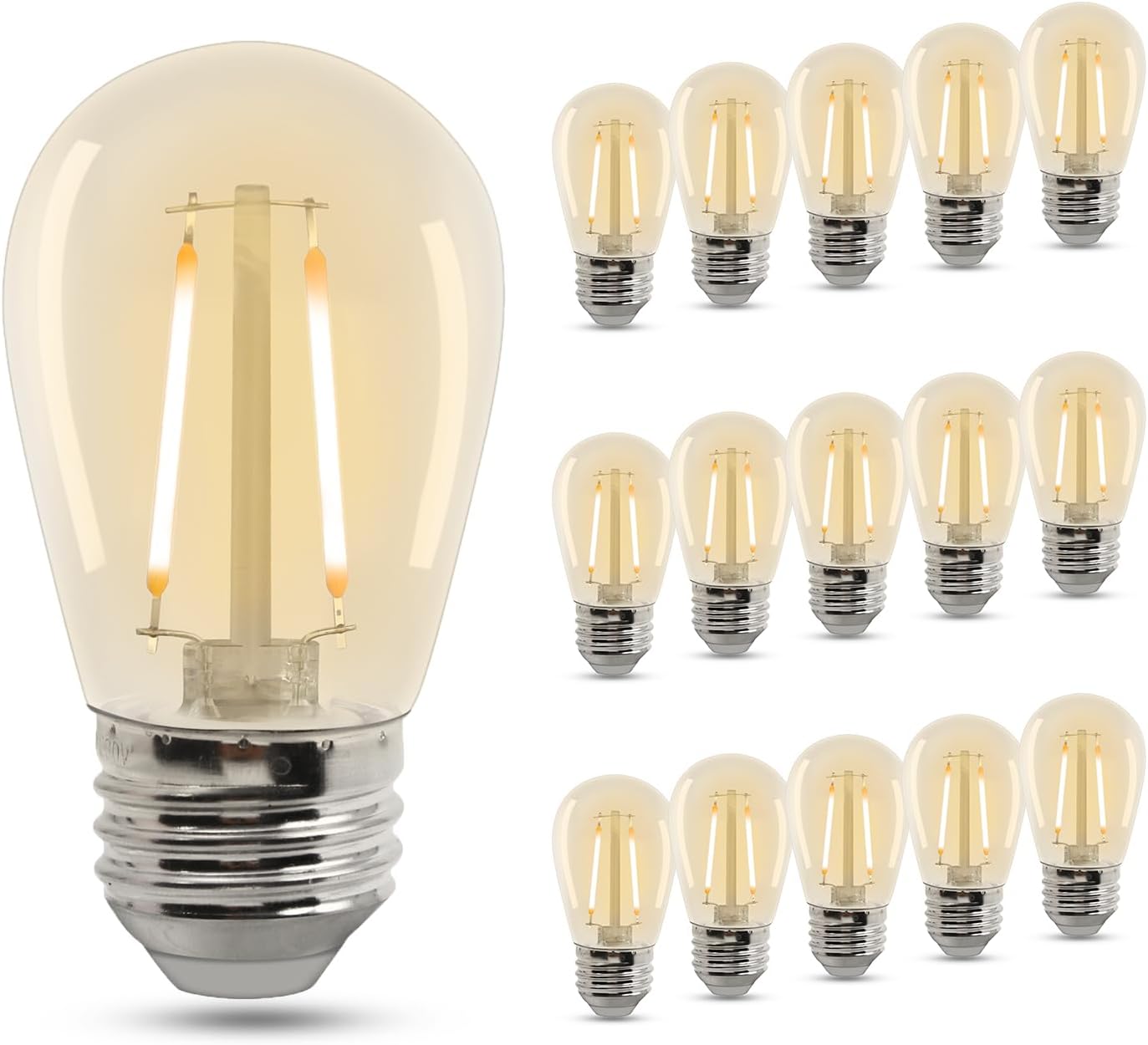 Best BESLAM S14 2W LED Filament Bulbs, Special 2200K Warm White Edison Bulb Equi...