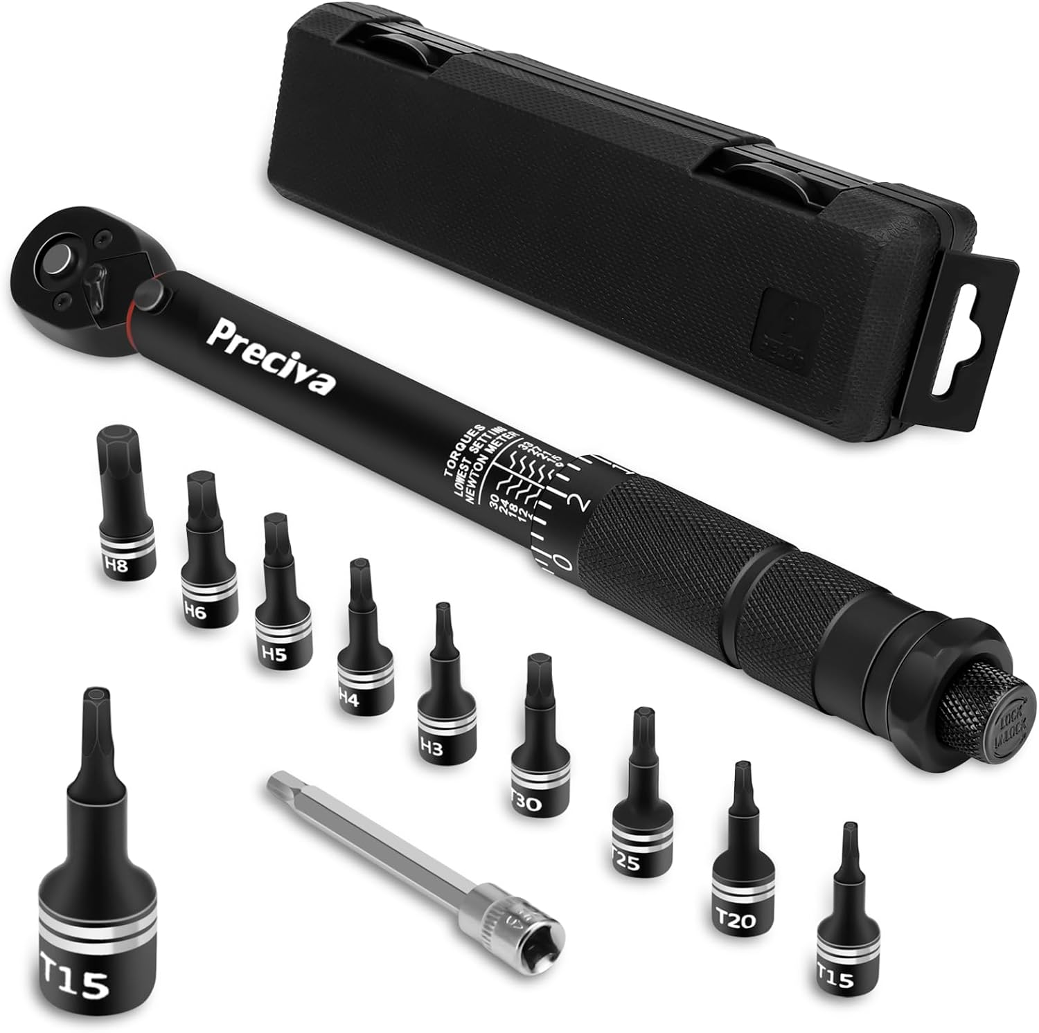 Best Preciva Torque Wrench, Special Torque Wrench 1/4 Inch, Innovative 3-33Nm To...