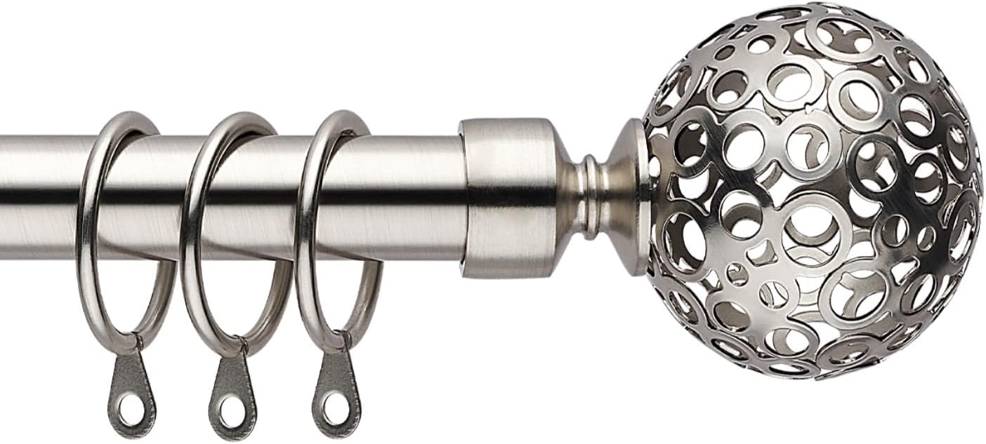 Best Extendable Curtain Pole, Special Nickel Ball Finials Curtain Rod, Adjustabl...