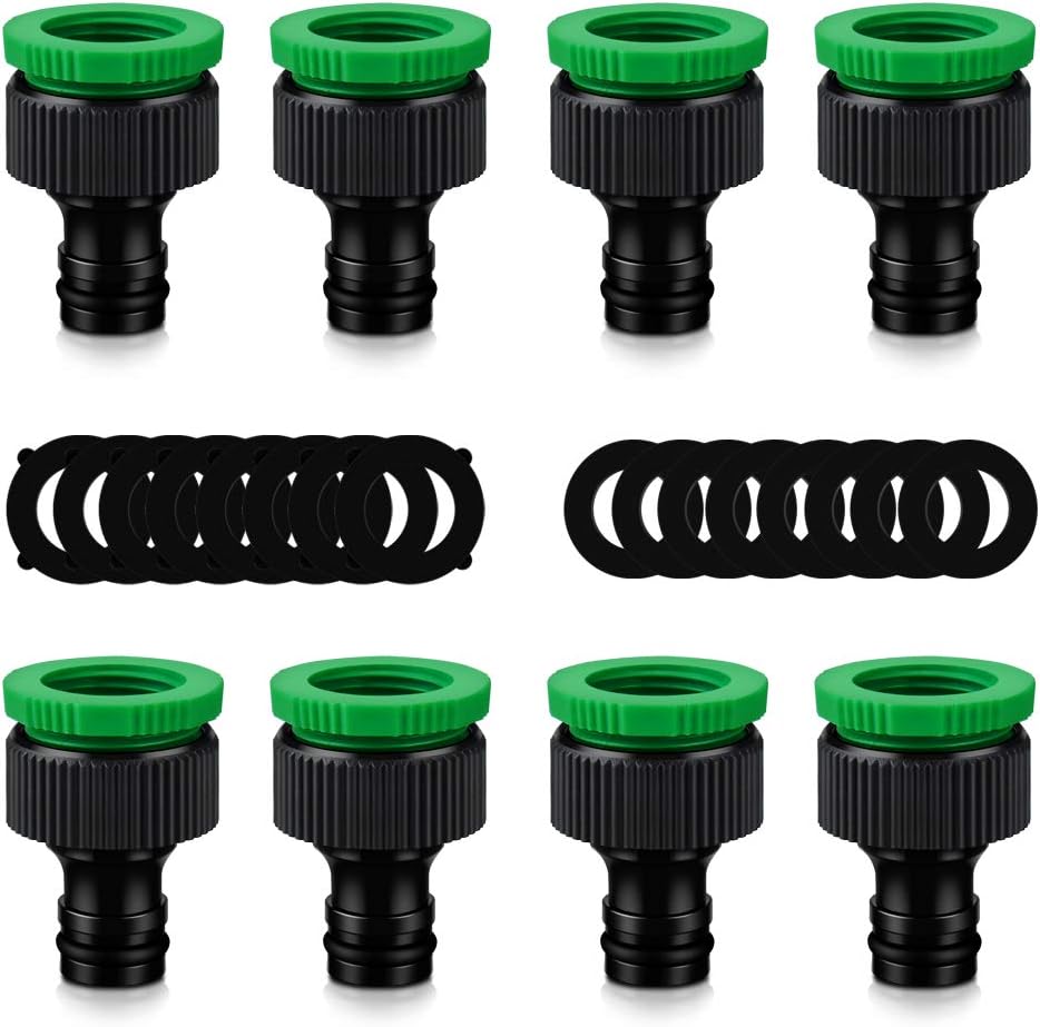 ERKOON 2-in-1 8er Hose Connectors Hose Set, 1/2 to 3/4 Inch Tap Trousers Connect...