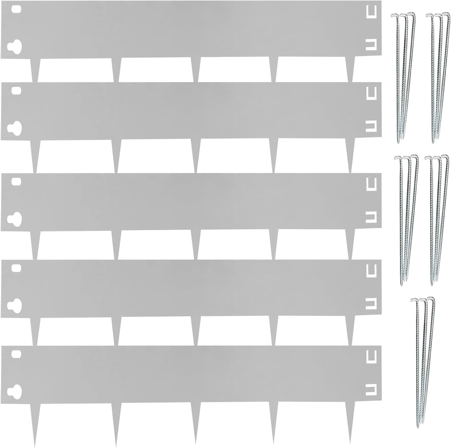 Best Metal Lawn Edging, High-Quality 5PCS Galvanized Steel Garden Edging Border,...