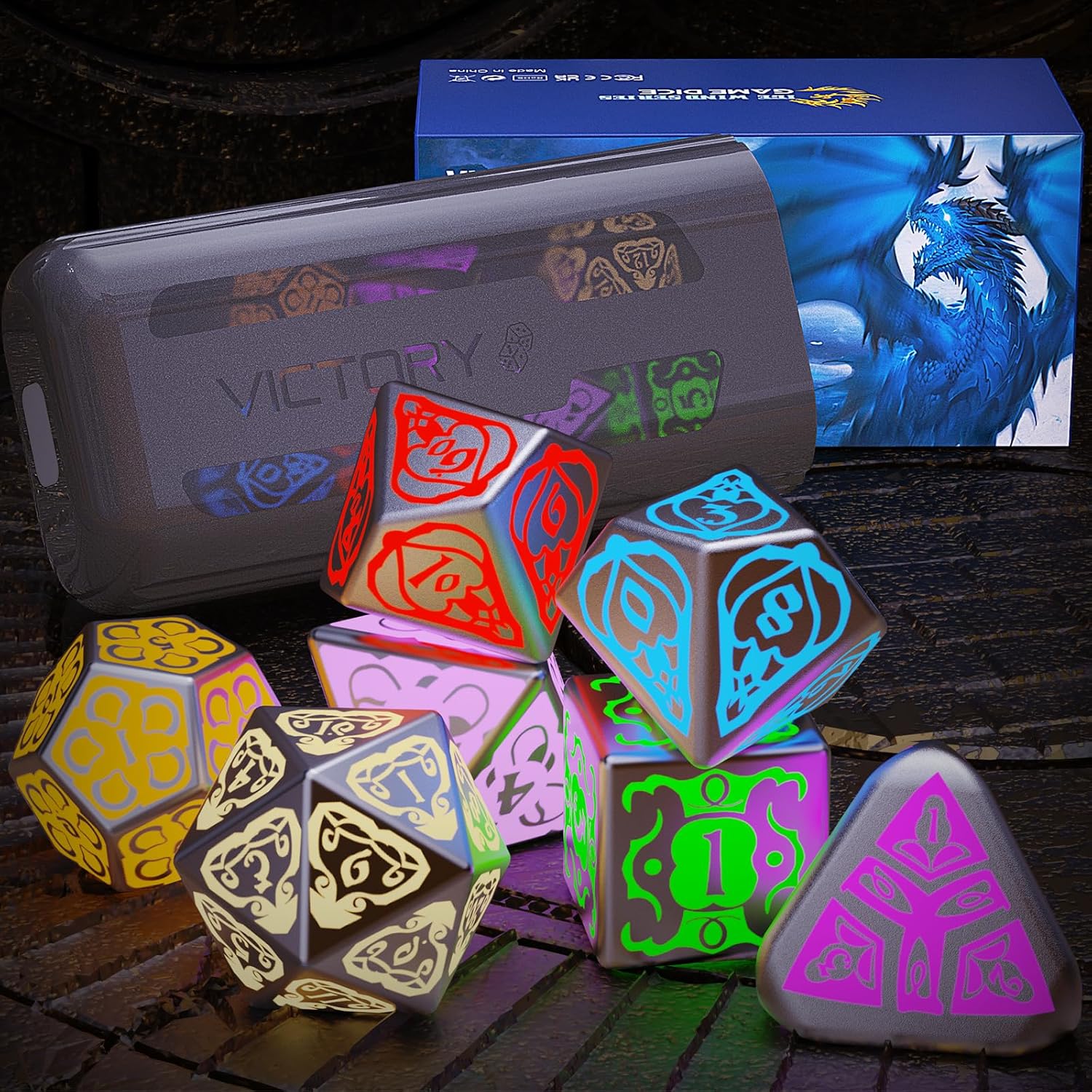 Best LED DND Dice, Special Polyhedral Dice Set for Table Games, Innovative 7PCS...