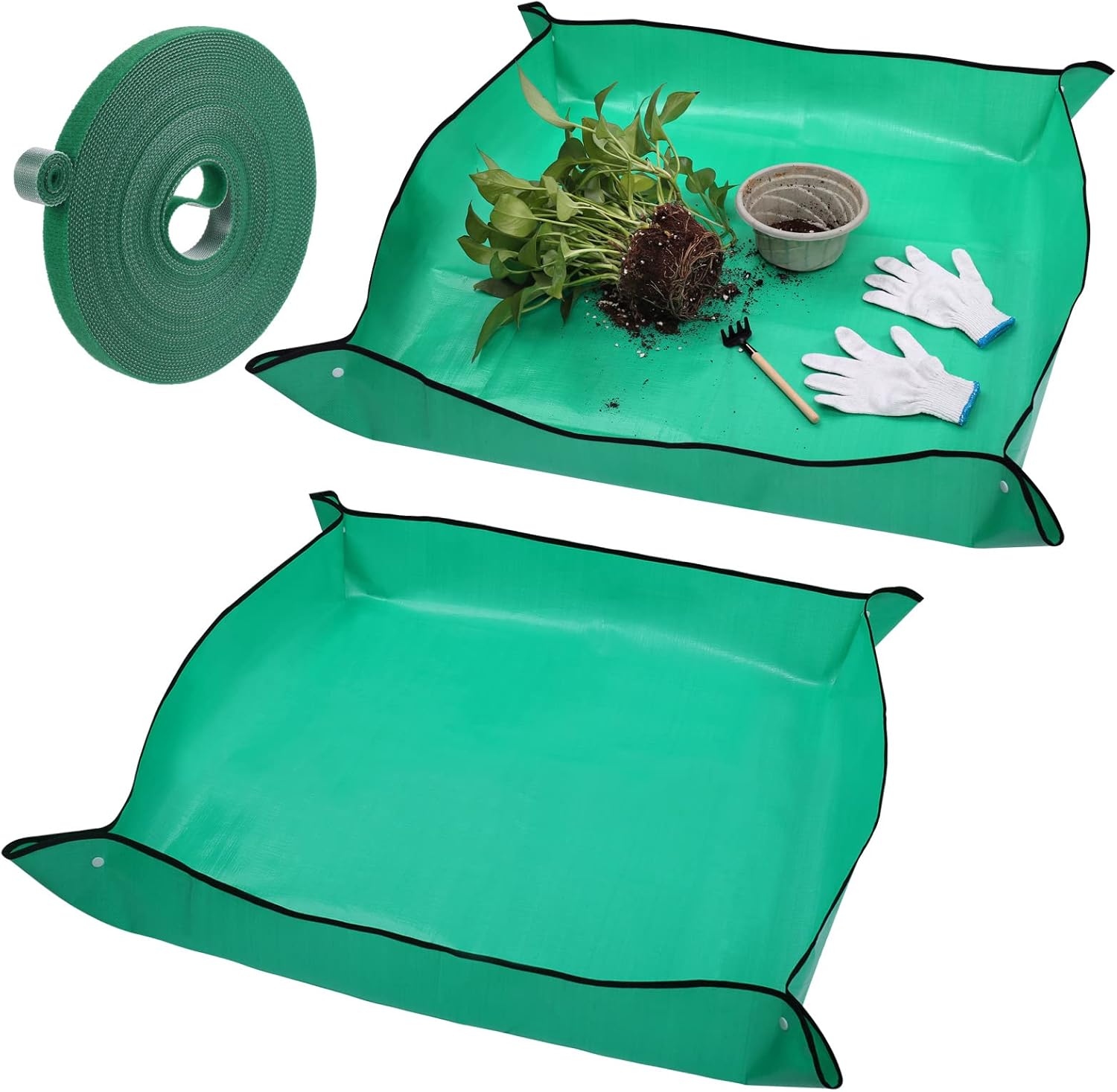 Best Hejo 2PCS Plant Repotting Mat, Special Gardening Pot Pad with Waterproof PE...