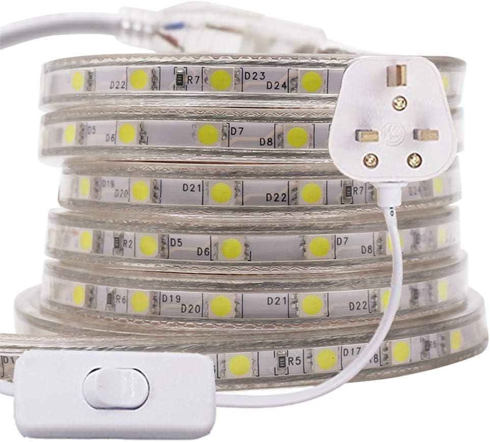 Best GQL 4m 5050 LED Strip, Special LED Strip with Switch (80cm Cable), High-Qua...