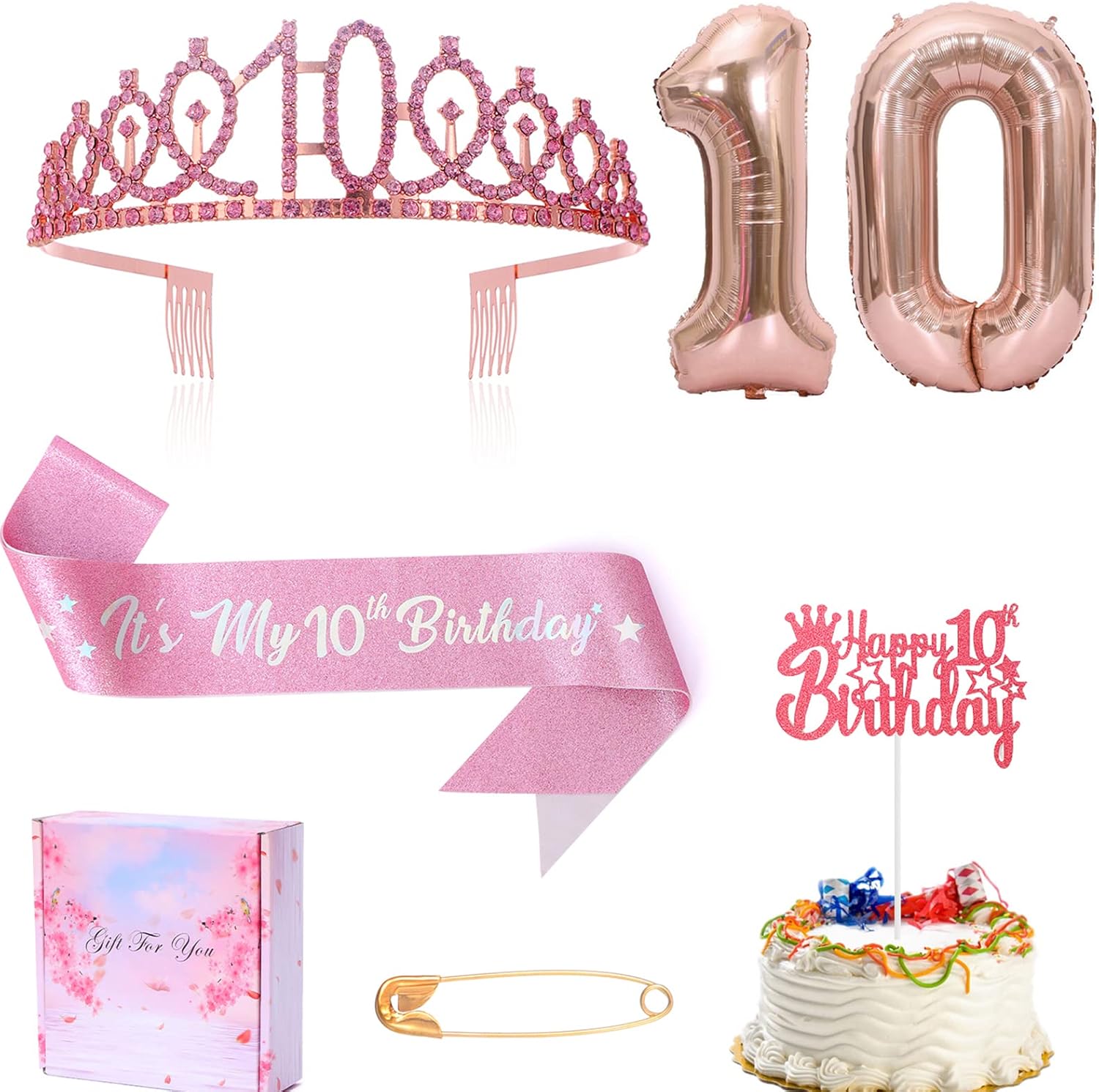 Unique 10th Birthday Decorations, Special Celebrations with including 10th Tiara...