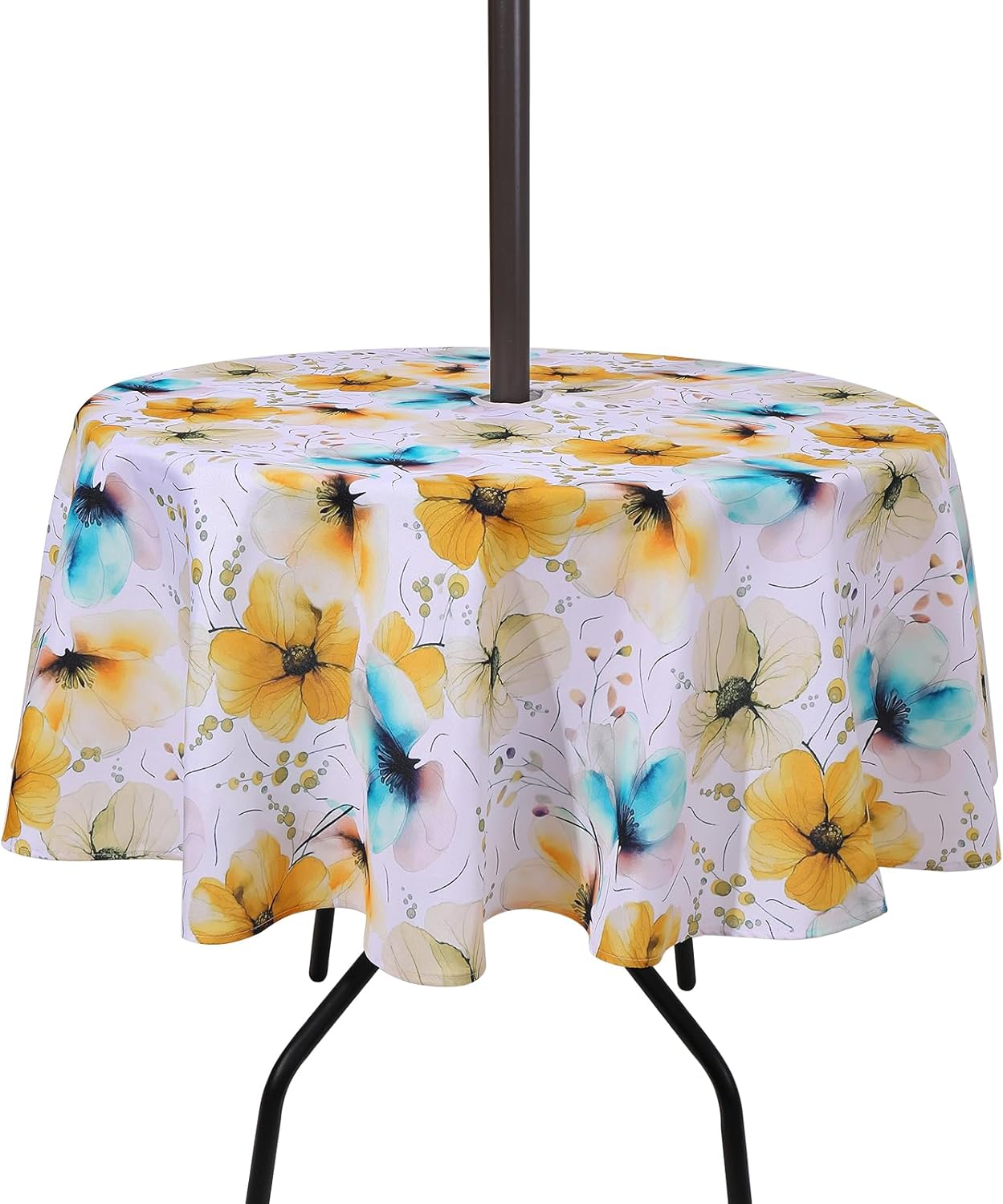 Best SUQ I OME Patio Outdoor Tablecloth, Special Garden Tablecloth with Umbrella...
