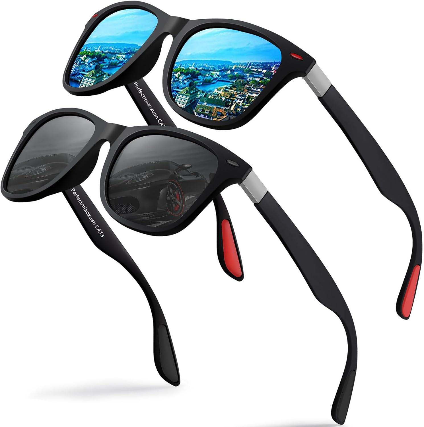 Polarised Sunglasses Mens Women Retro For Summer Travel Holidays Fishing Driving...