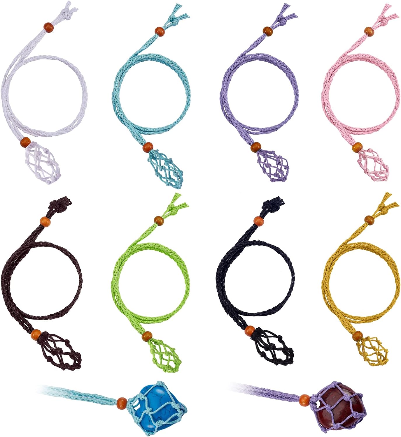 Best WEWAYSMILE Crystal Necklace Holder, Special Necklace Cord Stone Holder, Inn...