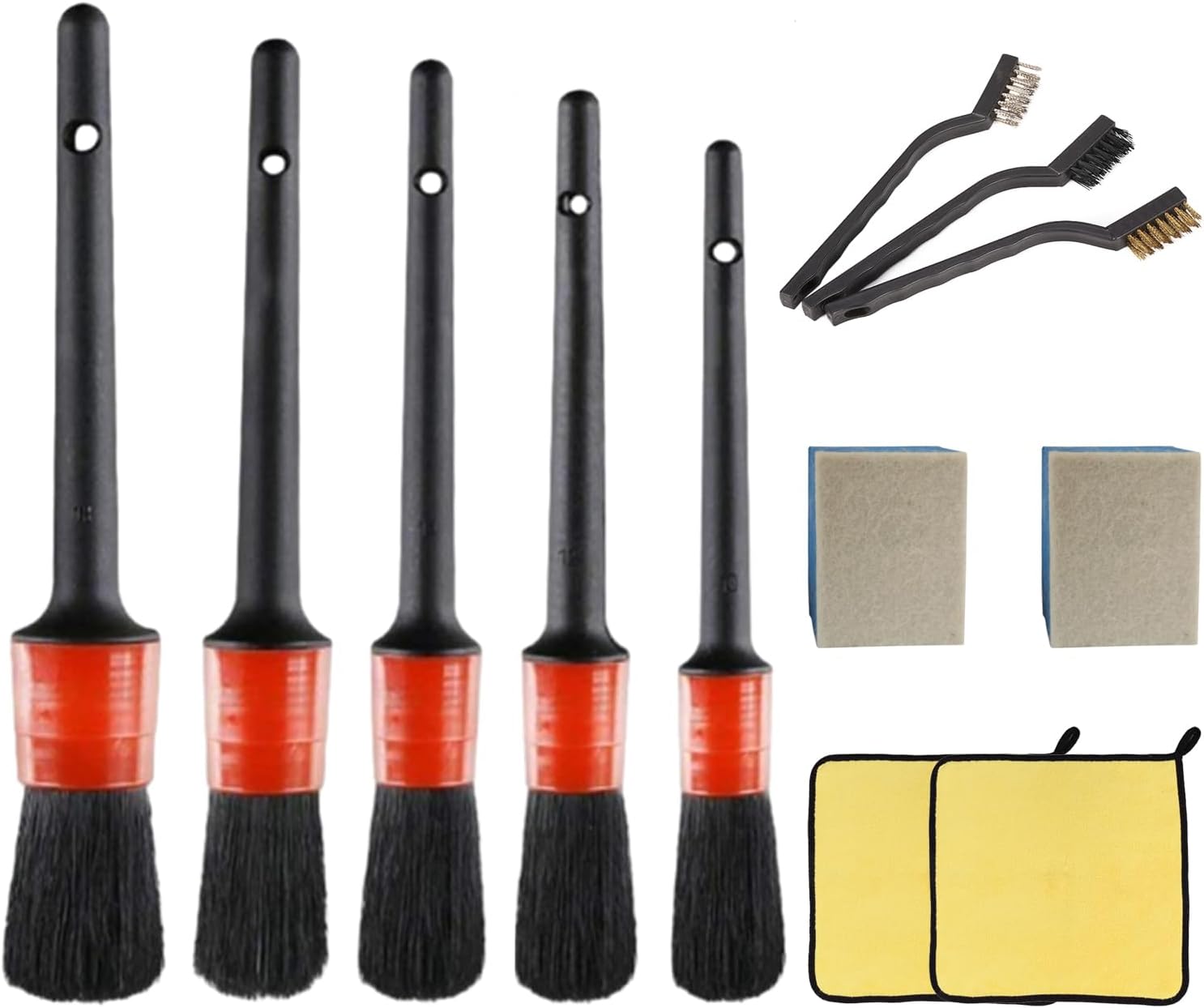 Best 12 Pcs Car Detailing Brush Set, Special Automotive Detail Brushes, Innovati...