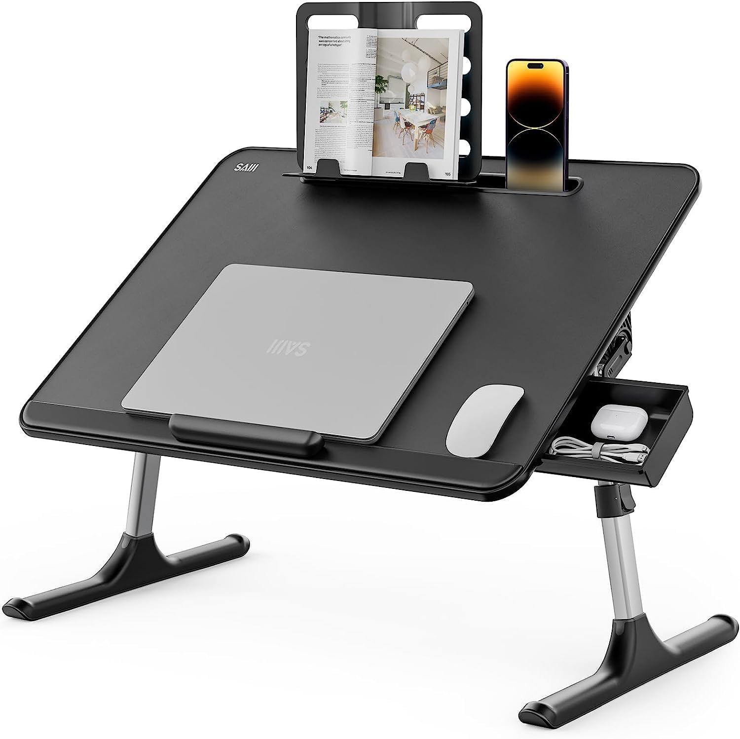 Best Multi-purpose Laptop Desk, SAIJI 60 * 40cm Laptop Bed Table, Special Lapdes...