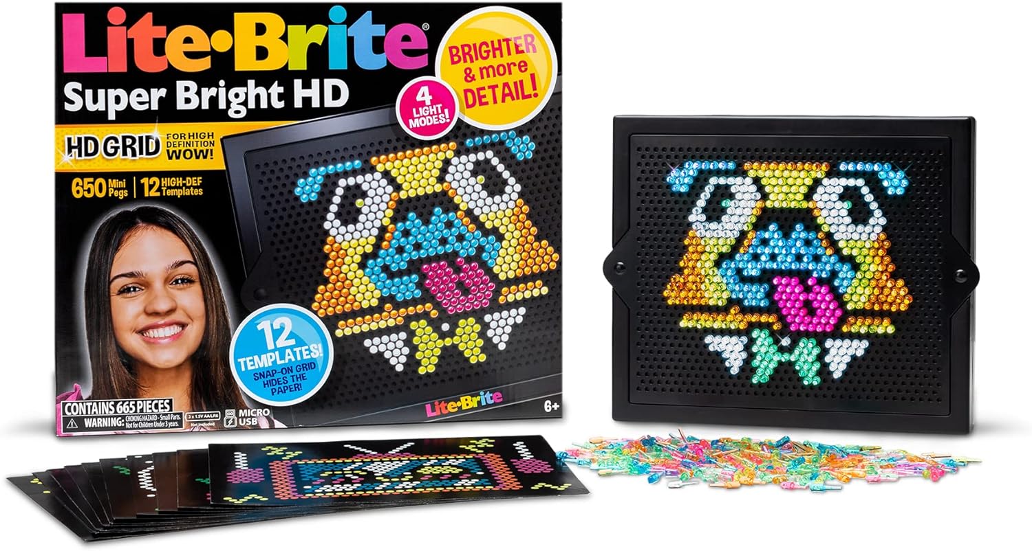 Best Basic Fun Lite-Brite, Special Super Brite HD Light Up Drawing Board, Innova...