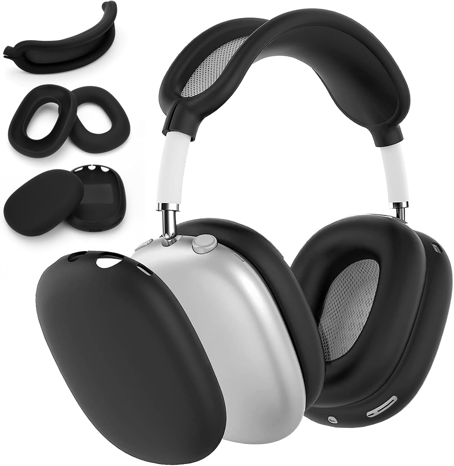 Soft Case Cover Compatible with AirPods Max Headphones, Black Anti-Scratch Ear P...