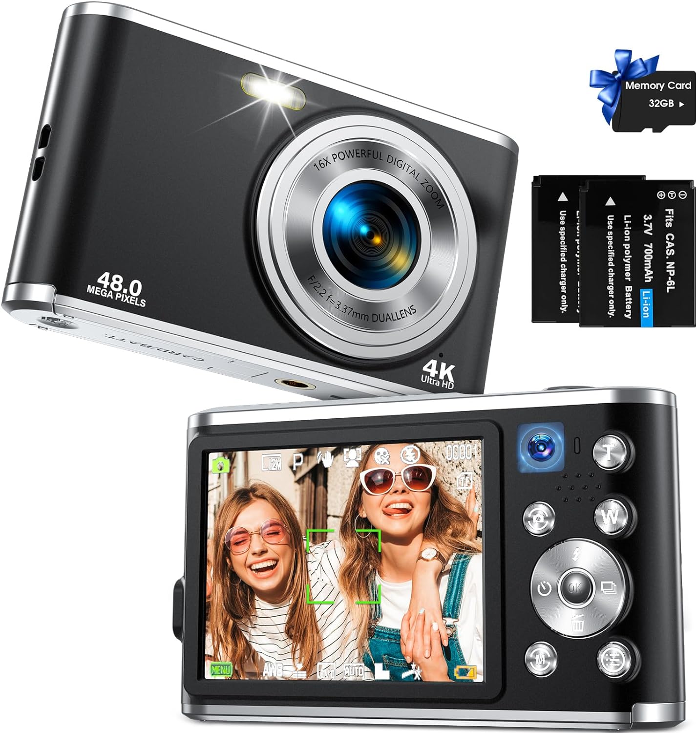 Best Digital Camera, Advanced Auto Focus FHD 4K Vlogging Camera, Innovative Dual...